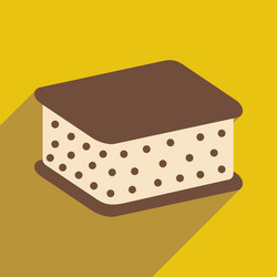 flat with shadow icon and mobile application ice vector image