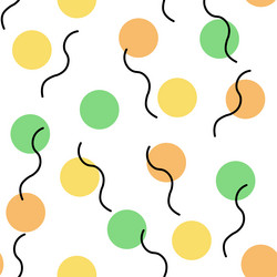 groovy colorful dots seamless pattern in y2k style vector image