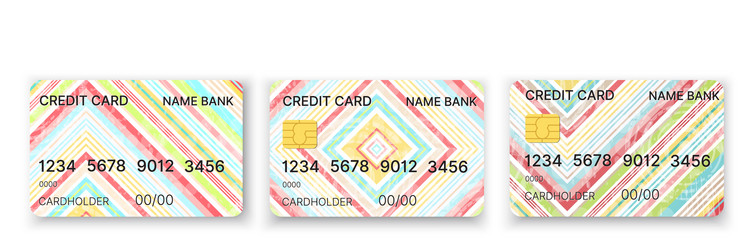 pattern credit card in abstract style vector