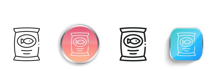 cat food icon thin linear regular and button vector image