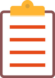 clipboard list flat multi color vector