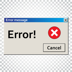 error warning message user interface window virus vector