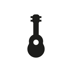 acoustic guitar icon on white background Vector Image