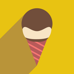 flat with shadow icon and mobile application ice vector image
