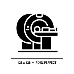 X ray machine pixel perfect black glyph icon Vector Image