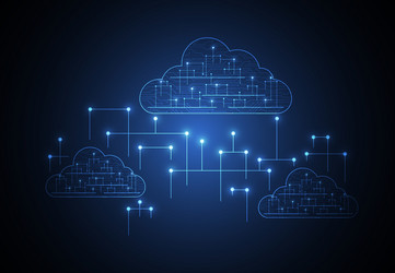 cloud networking computing concept design digital vector image