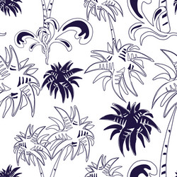 Palm tree pattern vector