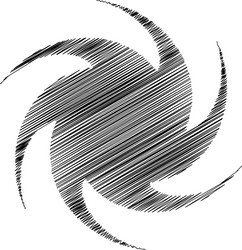 spiral swirl twirl design element with sketchy vector image