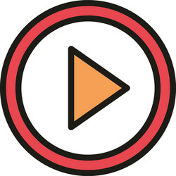 user interface forward button linear and fill vector image
