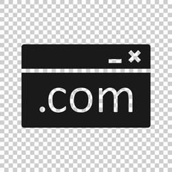 Website domain icon in flat style com internet vector