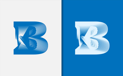 Abstract initial letter b logo design Royalty Free Vector