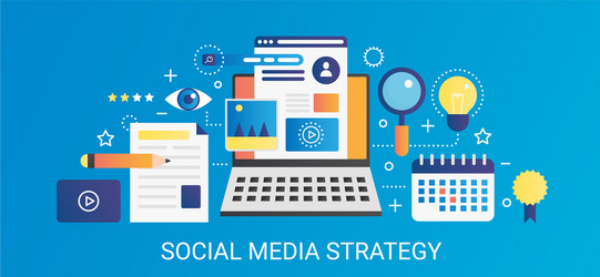 Modern flat design concept social media Royalty Free Vector
