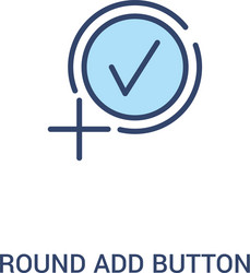 round add button concept 2 colored icon simple vector