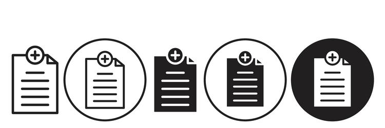 add new document icon set collection for web vector image