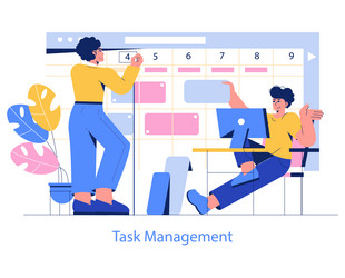 development process automation flat vector image