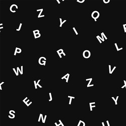 repeatab leletters seamless pattern white letters Vector Image