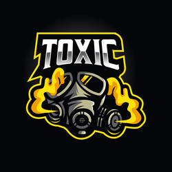 Toxic Esports Gas Mask Logo Vector Image