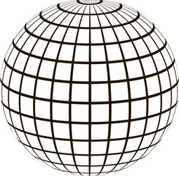 3d globe coordinate grid meridian parallel field vector