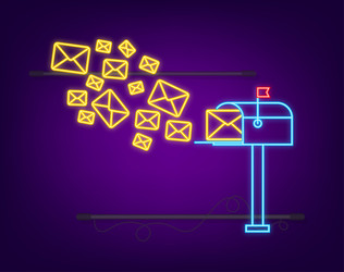 envelope with a newsletter concept open message vector image