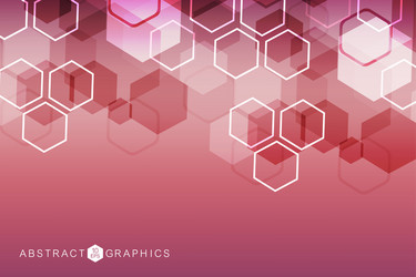 Hexagonal Data Network Background vector image