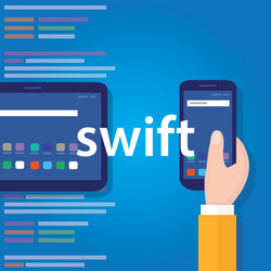 swift mobile application programming language vector image