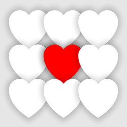 heart applique background vector