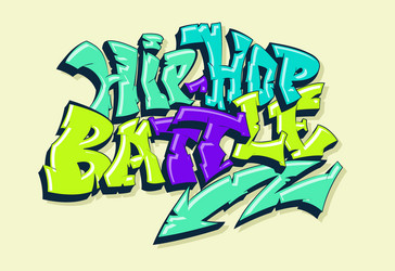 hip-hop battle in graffiti style web vector