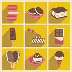 flat with shadow concept and mobile application vector image