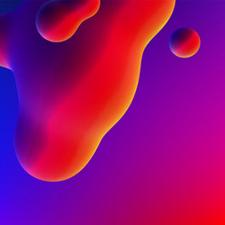 Fluid design liquid blobs with vibrant intense vector