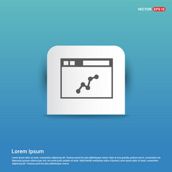 app window interface icon - blue sticker button vector image