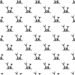 exercise bicycle pattern simple style vector image