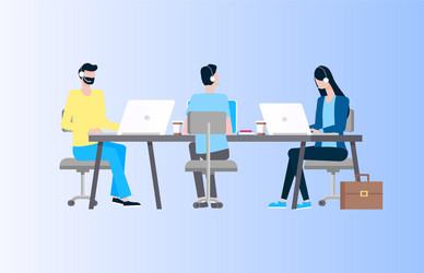 online support and internet security operators vector image