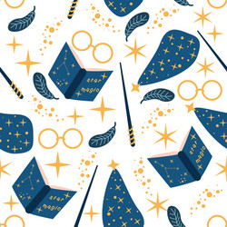 Seamless pattern with magical elements vector