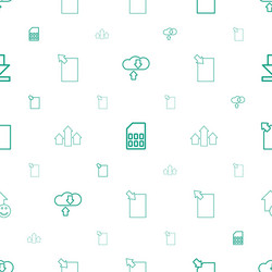 upload icons pattern seamless white background vector image