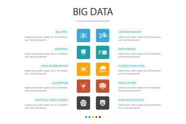 big data infographic 10 option conceptdatabase vector image