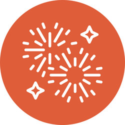 firework display line circle style icon design vector image