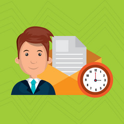 man message document icon vector image