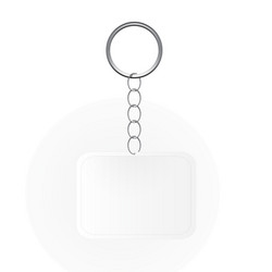 template keychain keys on a ring with chain vector image