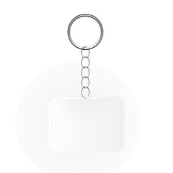 template keychain keys on a ring with chain vector