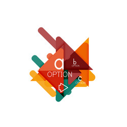triangle data visualization design option vector image