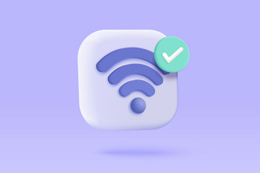 3d wireless connection and sharing network vector image