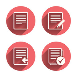 document icons upload file and checkbox vector