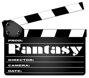 Fantasy movie clapperboard vector