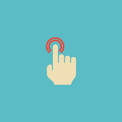 Flat icon double click element vector