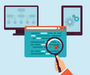 Software Development & Debugging vector image