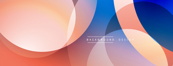 abstract overlapping circles gradient colors vector image