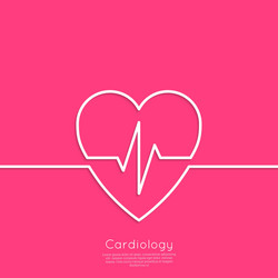 Heart loop logotype linear medical social Vector Image