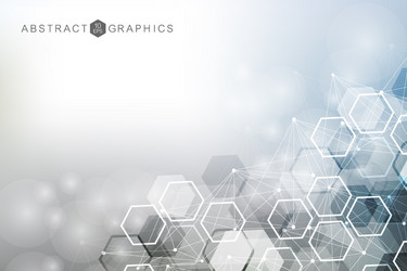 geometric abstract background with connected line vector image