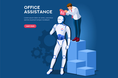 robotics web banner vector image