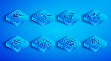 set line search data analysis document with graph vector image